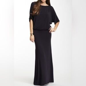 Black Maxi Dress with Dolman Sleeves